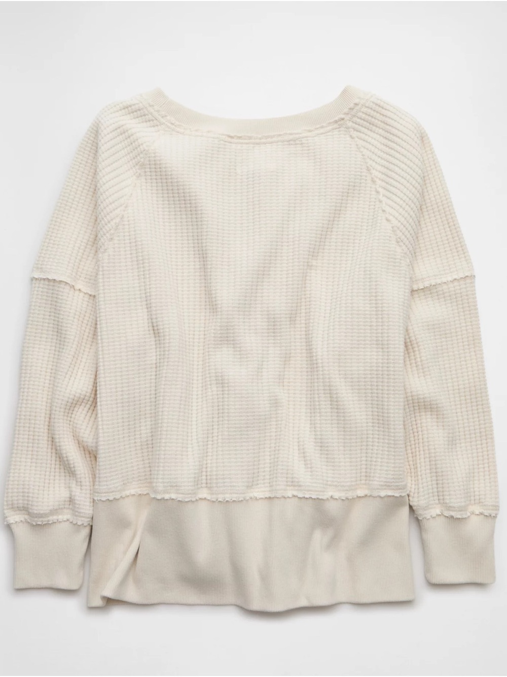 Cream Waffle-Knit Women’s Sweater - Picture 4 of 8